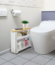 「お買い物マラソン」トイレ収納 スリム スマートワゴン サニタリー 3段 ホワイト 約幅12.5×奥行45×高さ43cm 隙間収納 すき間収納 すきま収納 幅12cm すきま収納 キャスター 収納ラック キャスター付き 収納ラック スリム 国内発送