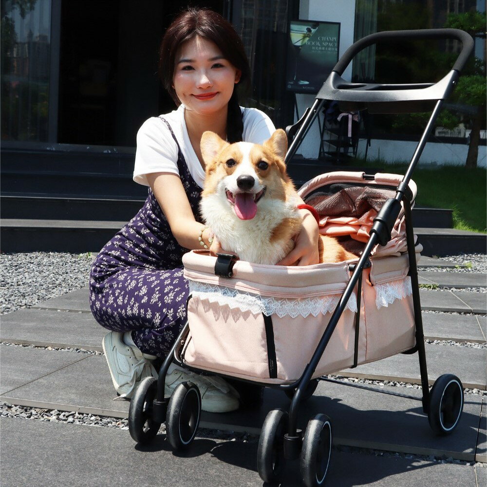 乐天商城 - 「お買い物マラソン」ペットカート 多頭 小型犬 中型犬 4輪 折りたたみ 軽量 バギー ドッグカート ペットキャリー キャリーバッグ キャリー キャスター 猫 ペット用品 おでかけ 散歩 犬 いぬ イヌ ドッグ 猫 ねこ ネコ キャット ほのくら