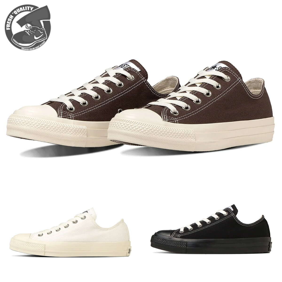 CONVERSE ALL STAR R EY OX 3カラー CHACOAL BROWN,OFF WHITE,BLACK/BLACK コンバース オールスター R EY OX チャコールブラウン,オフホワイト、ブラック/ブラック レディース メンズ