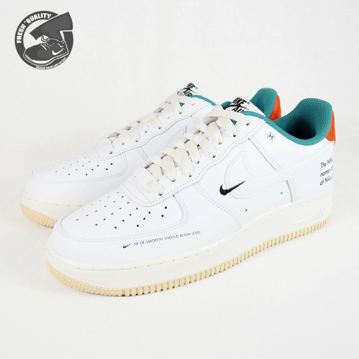 NIKE AIR FORCE 1 '07 LE WHITE/WHITE-SAIL-STARFISH DM0970-111 ナイキ エアフォース1 '07 LE ホワイト/ホワイト-セイル-スターフィッシュ