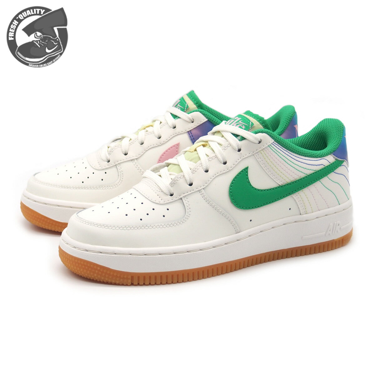 NIKE AIR FORCE 1 LV8 (GS) Sail/Medium Soft Pink/Blue Joy/Stadium Green fj7540-100 ナイキ エアフォース1 LV8 GS…