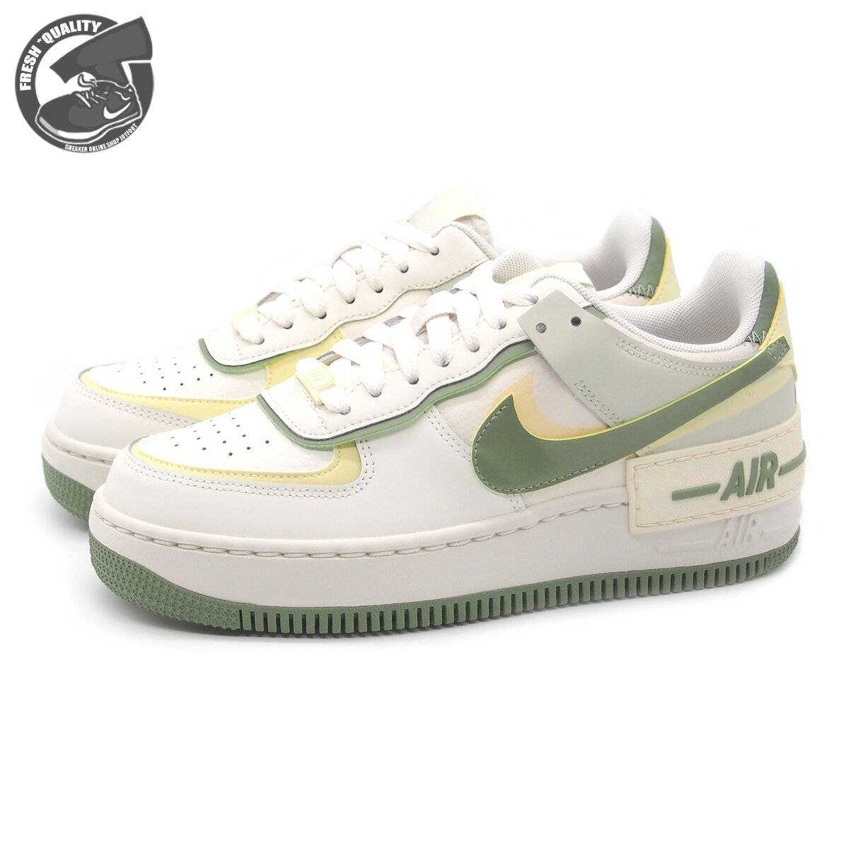 【お買い物マラソンポイント3倍】NIKE WMNS AIR FORCE 1 SHADOW SAIL/ALABASTER/PALE IVORY/OIL GREEN fn6335-101 ナ…