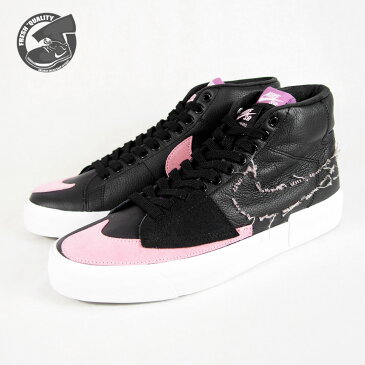 【楽天スーパーセール】NIKE SB ZOOM BLAZER MID EDGE L BLACK/PINK RISE-WHITE DA2189-002 ナイキ スケートボーディング ズーム ブレザー ミッド エッジ L ブラック/ピンク ライズ-ホワイト メンズ