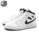 NIKE AIR JORDAN 1 MID GS WHITE/BLACK DQ8423-132 iCL GAW[_ 1 ~bh GS zCg/ubN fB[XTCY