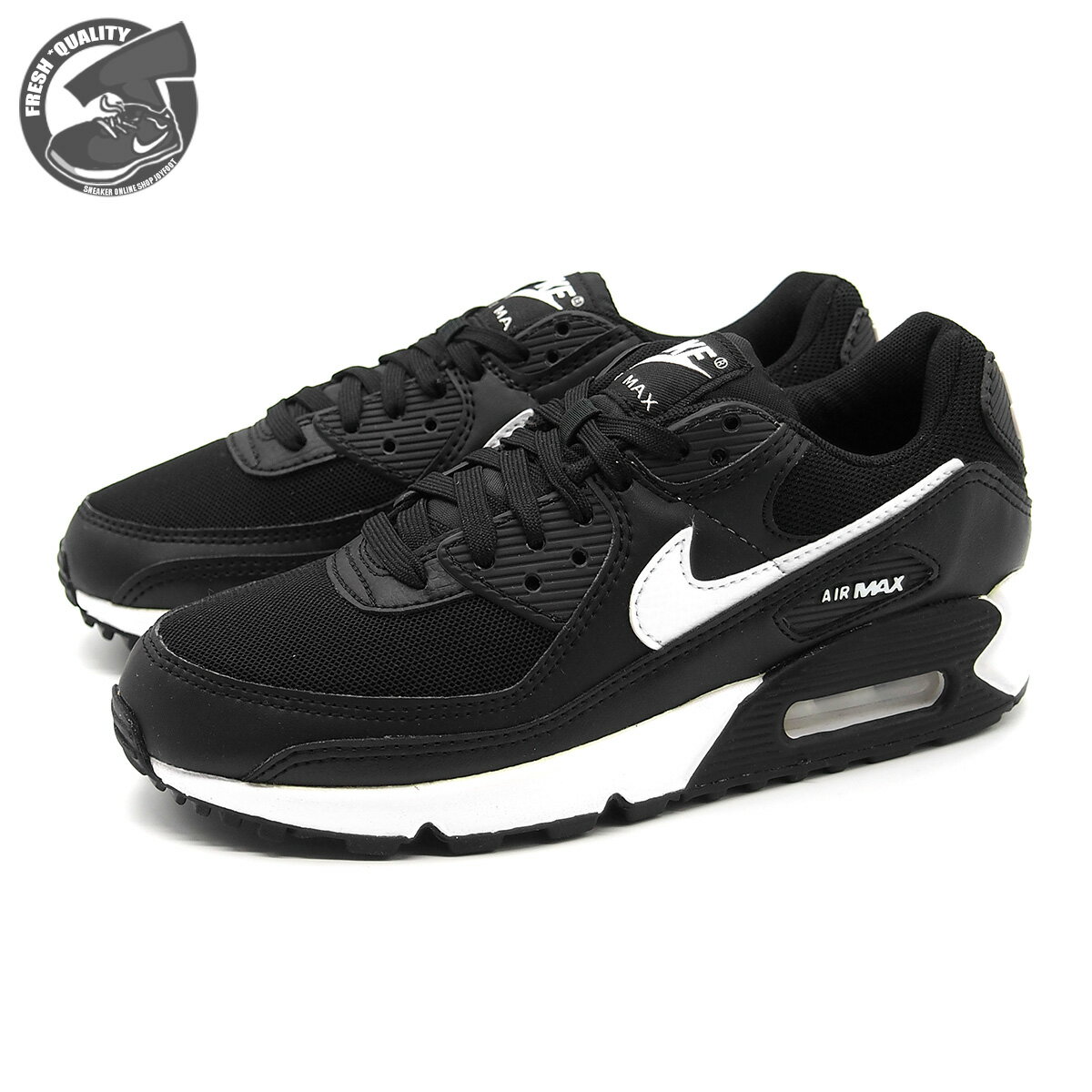 NIKE WMNS AIR MAX 90 BLACK/WHITE-BLACK DH8010-002 ナイキ ウィメンズ エア マックス 90 ブラック/ホワイト-ブラック レディースサイズ サステナブル素材