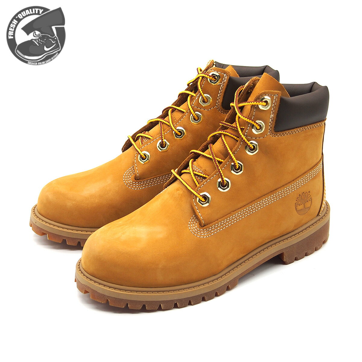 TIMBERLAND JUNIOR 6INCH PREMIUM WATERPROOF BOOTS YELLOW WHEAT 12909 ティンバーランド ジュニア 6インチ プレミアム ウォータープルーフ ブーツ ウィート