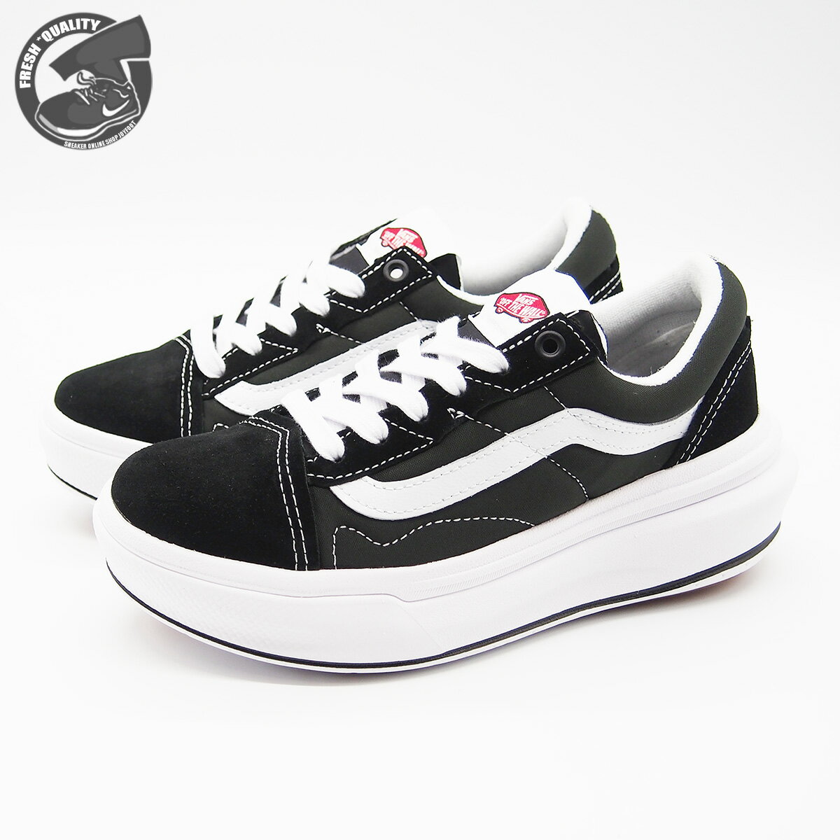 VANS OLD SKOOL OVERT CC BLACK/WHITE バンズ オールドスクール オーヴァート ブラック/ホワイト レディース