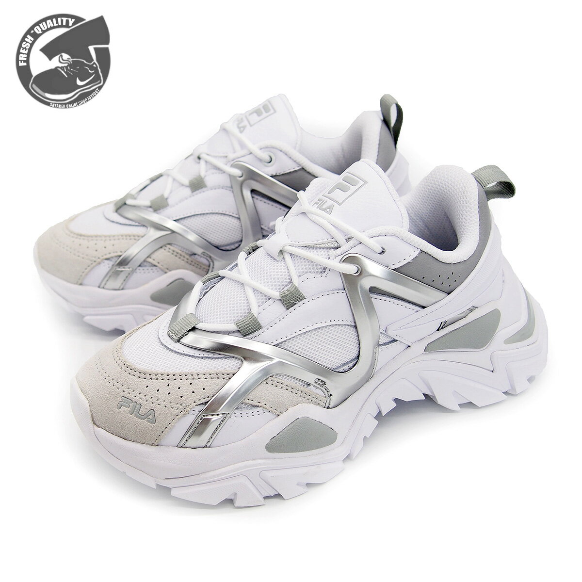 【お買い物マラソンポイント3倍】FILA ELECTROVE 3 WHITE/METALLIC SILVER/GLACIER GRAY 5rm02585-101 フィラ エレク…