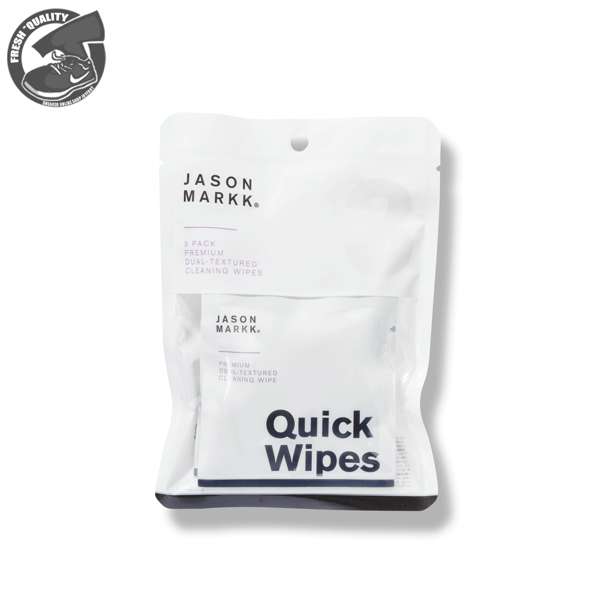 スニーカー クリーナー　 JASON MARKK QUICK WIPES 3 PACK jason markk/ジェイソンマーク クイック ワイプス ペーパー 3枚入り シューズ クリーニング 使い捨てタイプ スニーカー好きの必需品 1