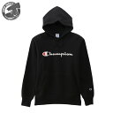 C3-Q102-090 CHAMPION BASIC LOGO PULLOVER SWEAT HOODIE BLACK `sI x[VbNS vI[o[ XEFbg t[fB ubN