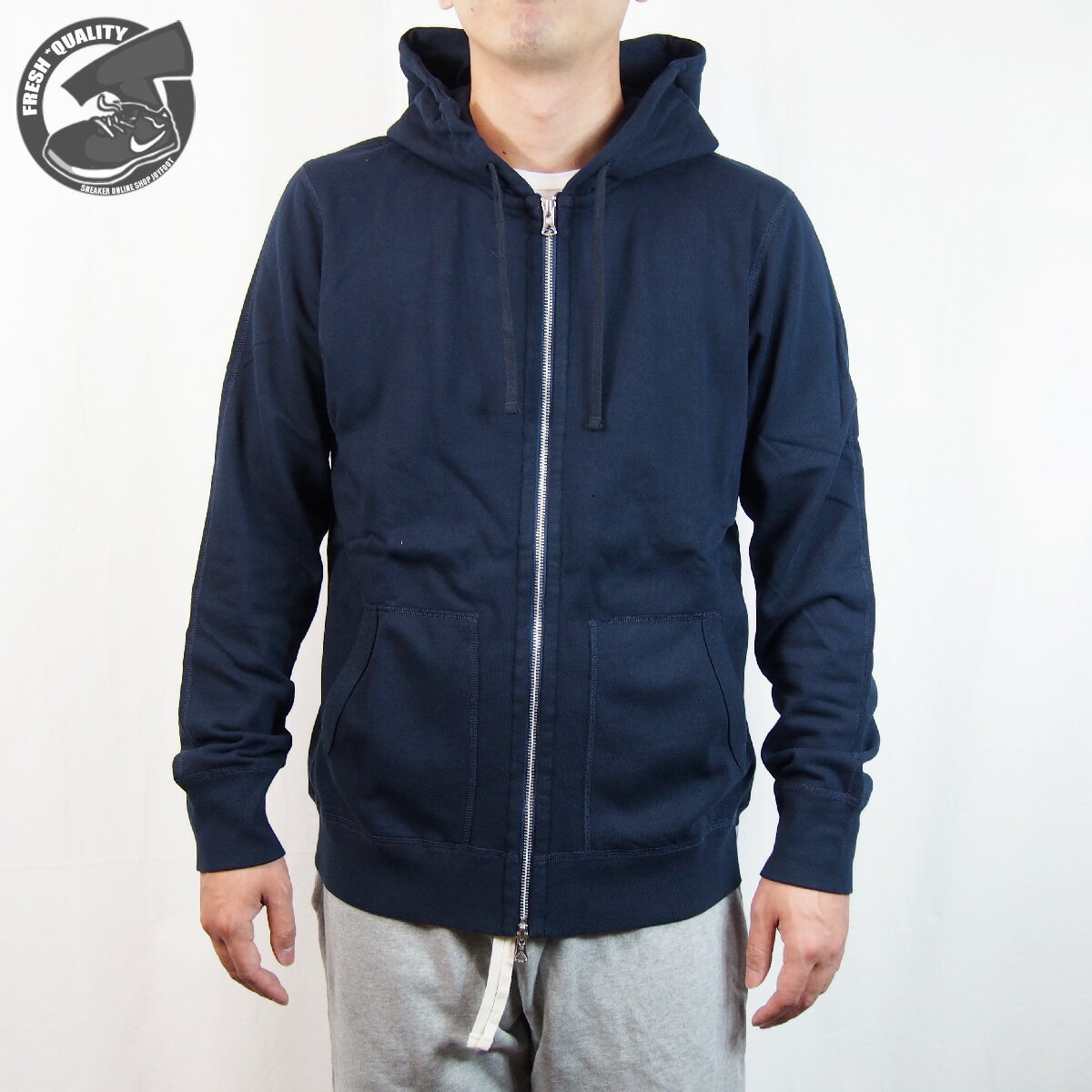 RC-3543 REIGNING CHAMP FULL ZIP HOODIE LIGHTWEIGHT TERRY NAVY レイニング チャンプ フルジップフーディ ネイビー