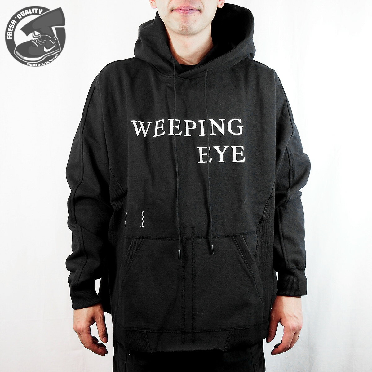 rc-3628-black REIGNING CHAMP BY JIDE OSIFESO WEEPING EYE PULLOVER HOODIE HEAVYWEIGHT TERRY BLACK レイニングチャンプ バイ ジード・オシフェソ ウィーピング アイ プルオーバー フーディー