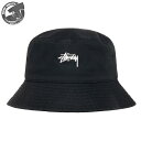 STUSSY STOCK BUCKET HAT BLACK1321023 ステューシー ストック バケットハット ブラック