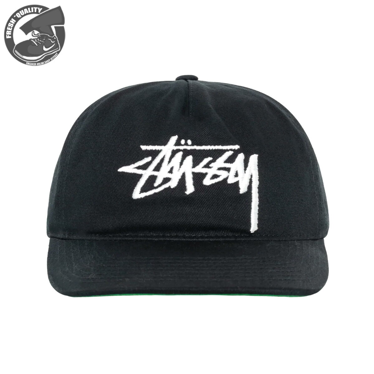 ステューシー STUSSY MID-DEPTH BIG STOCK SNAPBACK BLACK1321211 ステューシー ミッド-デプス ビッグ ストック スナップバック ブラック