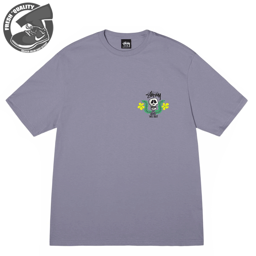 STUSSY SKULL CREST TEE MAUVE 1904904 ステューシー スカル クレスト Tシャツ モーヴ