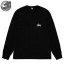 STUSSY BASIC STUSSY LS TEE BLACK 1995000 Xe[V[ x[VbN Xe[V[ OX[u TVc ubN 2024SP