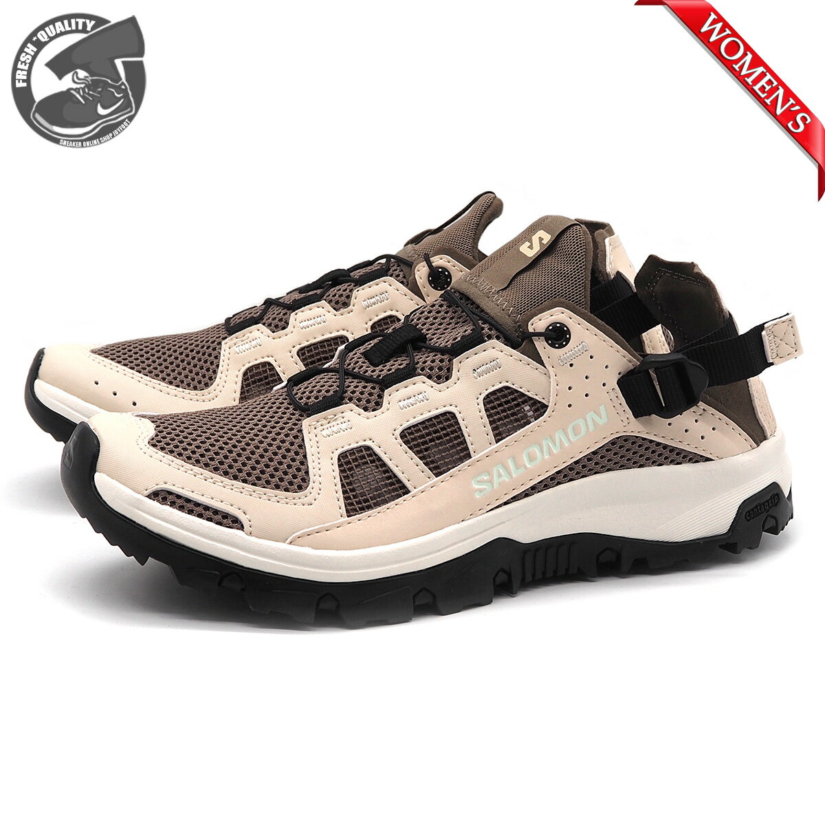 SALOMON TECHAMPHIBIAN 5 W WALNUT/TAPIOCA/CLEARLY AQUA L49110400 サロモン テックアンフィビアン 5 ウィメンズ レディース ウォーター シューズ