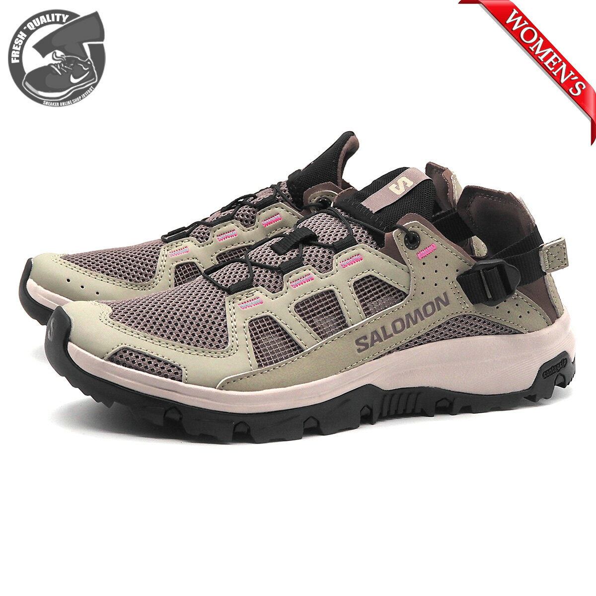 SALOMON TECHAMPHIBIAN 5 W SILVER SAGE/IRON/KNOCKOUT PINK L49110600 サロモン テックアンフィビアン 5 ウィメンズ レディース ウォーター シューズ