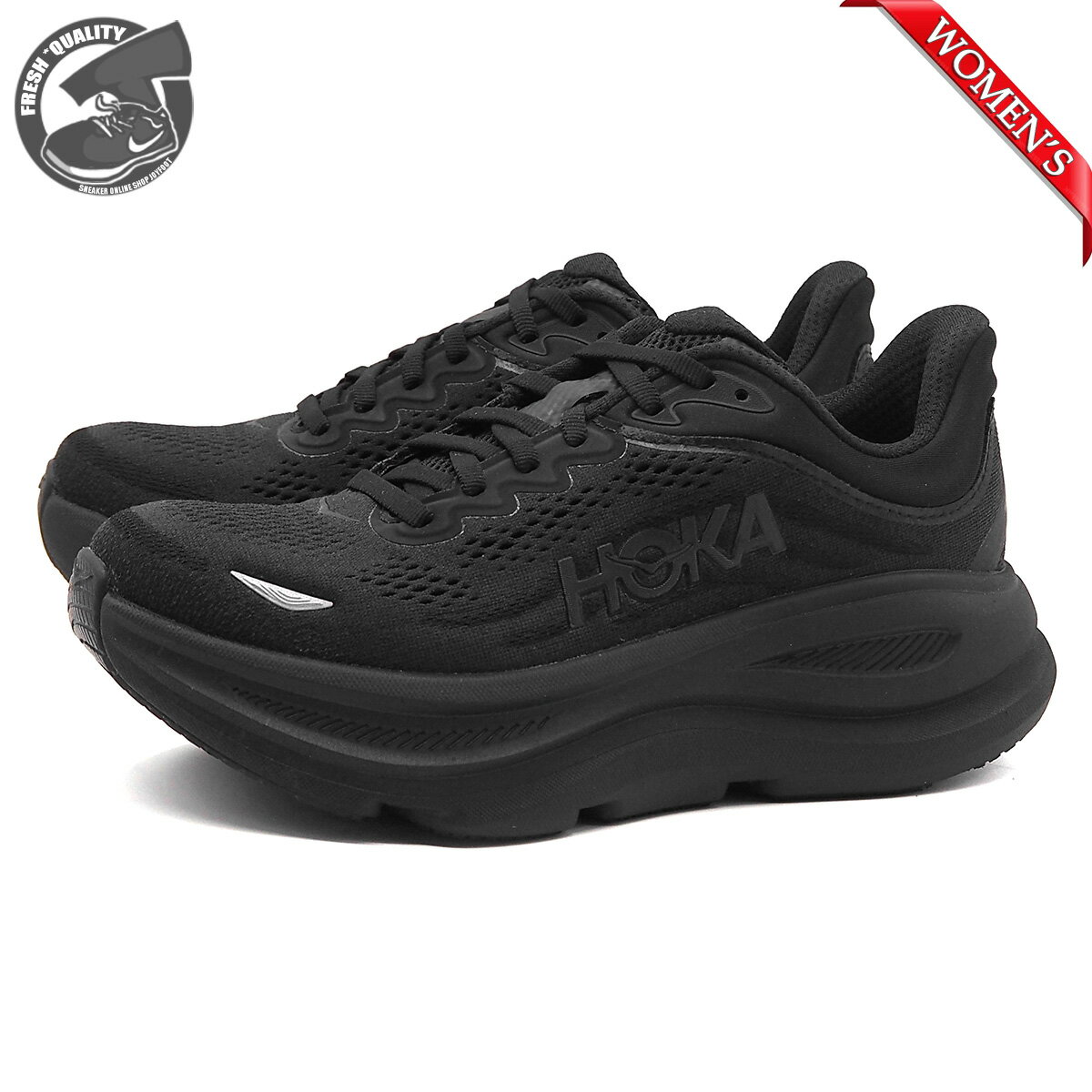 HOKA BONDI 9 W BLACK/BLACK 1162012-BBLC ホカ ボンダイ 9 レディース ブラック/ブラック