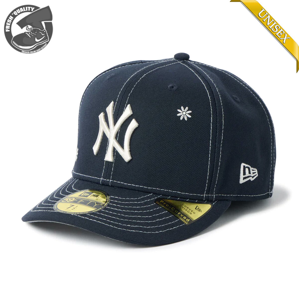NEW ERA PC 59FIFTY FLOWER EMBROIDERY NEW YORK YANKEES NAVY 14744671 ニューエラ PC5950 フラワー エンブロイダリー ニューヨーク・ヤンキース ネイビー 国内正規品