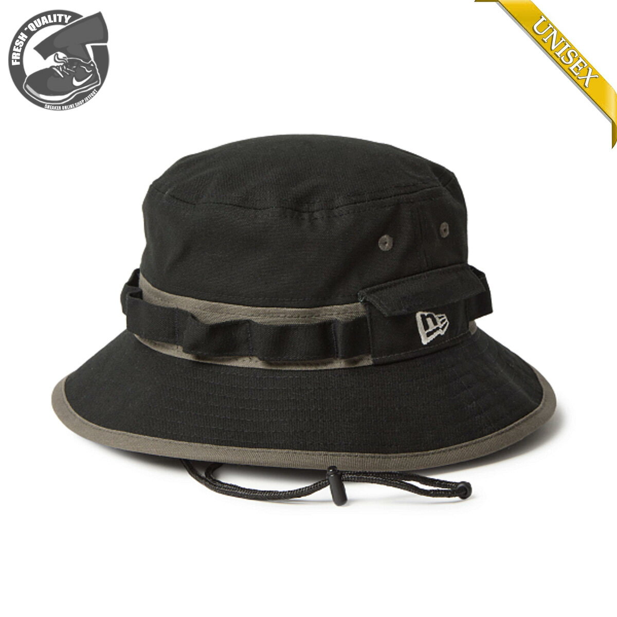 樂天商城 - 【お買い物マラソンPx5倍】NEW ERA OUTDOOR ADVENTURE HAT DUCK CANVAS BLACK/DARK MOSS 14774366 ニューエラ アウトドア アドベンチャー ハット ダック キャンバス　 ブラック/ダークモス 国内正規品