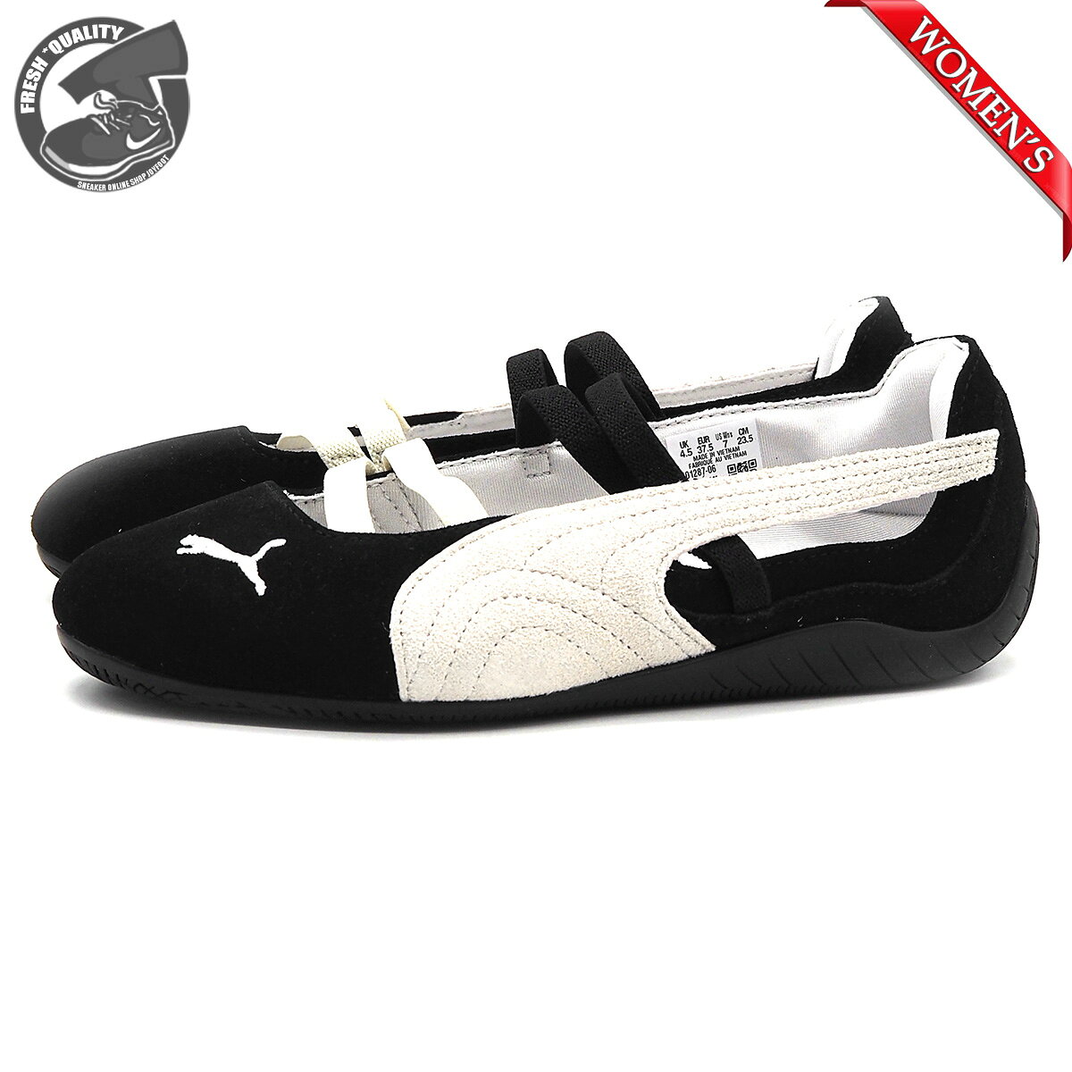 PUMA SPEEDCAT BALLET SD WNS PUMA BLACK-PUMA WHITE-WARM WHITE 401287-06 プーマ ウィメンズ スピードキャット バレエ SD スニーカー ブラック/ホワイト レディース
