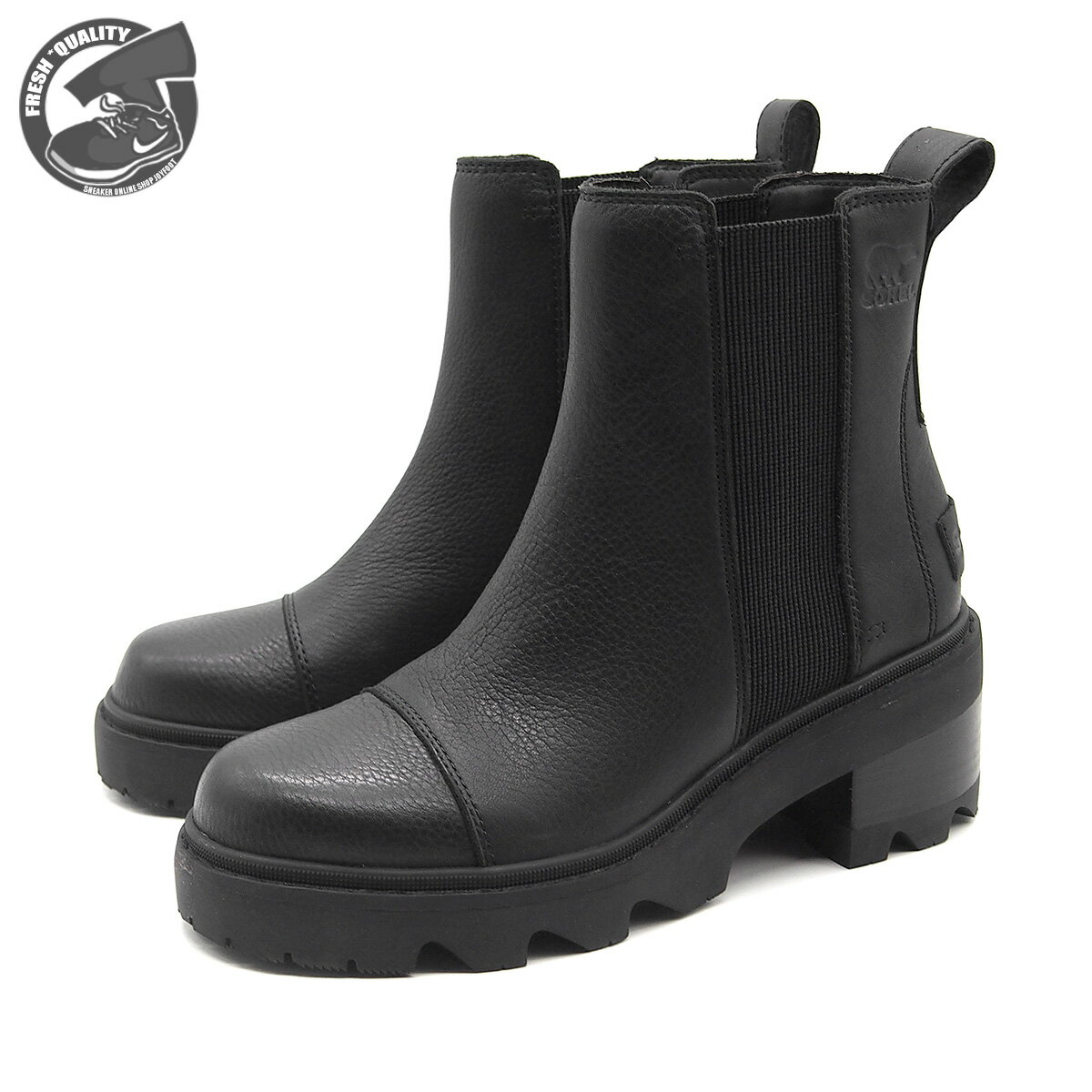 ソレル サイドゴアブーツ レディース SOREL JOAN NOW CHELSEA BLACK/BLACK NL5034-010 ソレル ジョアン ナウ チェルシーブーツ ブラック/ブラック レディース 撥水 サイドゴア ブーツ