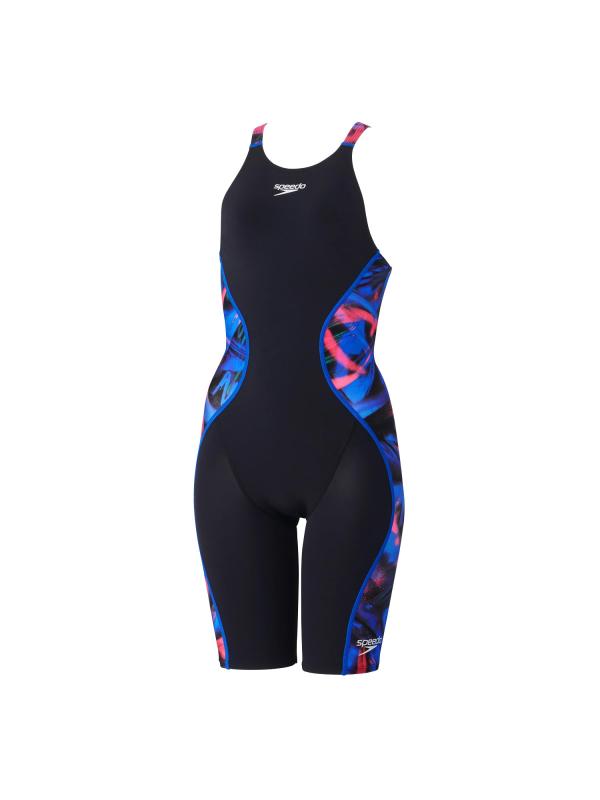 Speedo(スピード) 競泳水着 Pro ybrid 2 Openback Kneeskin プロハイブリッド2オープンバックニースキン レディース SCW12405F ブラック/ピンク L