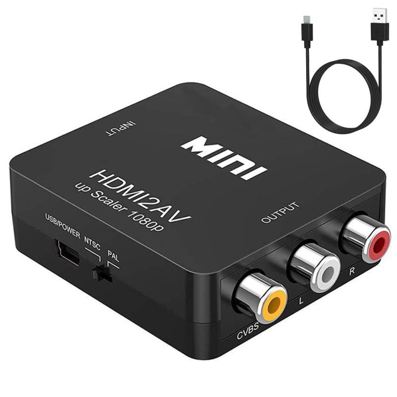 DMI to RCA コンバーター AV変換アダプタ 1080P対応 PAL/NTSC切り替え DMI入力をコ...