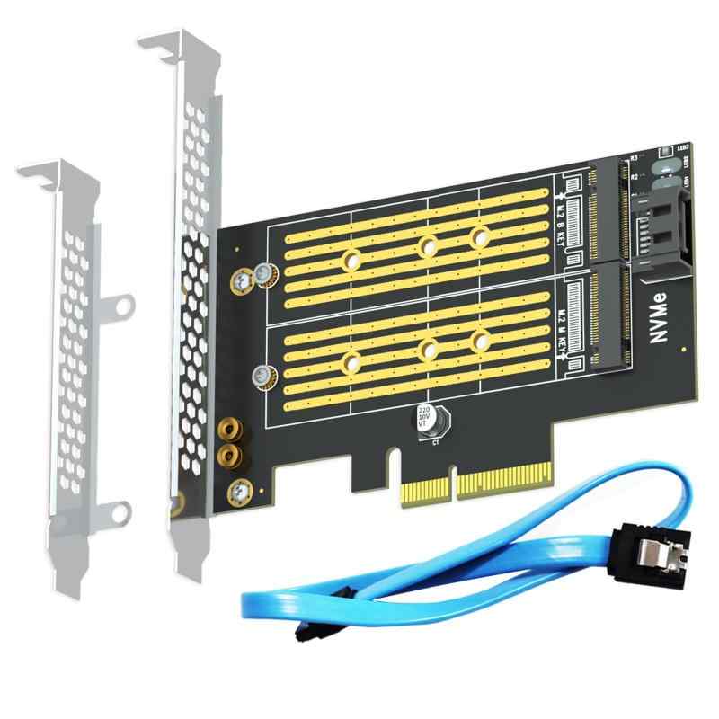 PA12 M.2 PCIe 両対応変換ボード M.2 NVMe D &amp; M.2 SATA D インターフェース