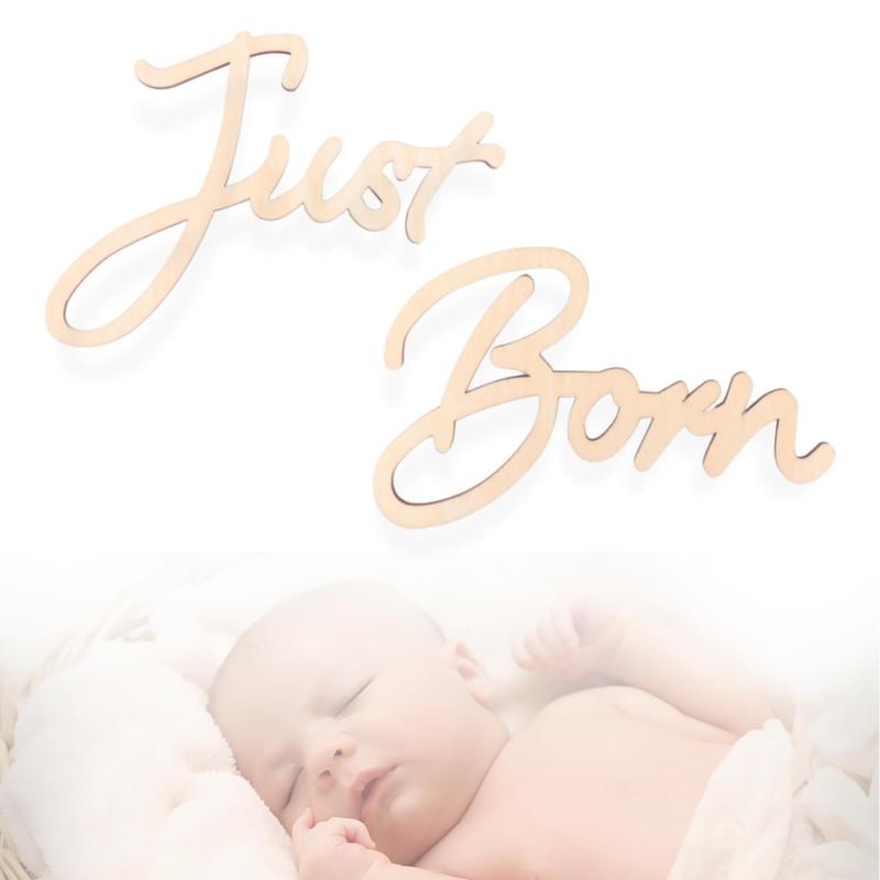 ジョイフル39楽天市場店の[sll valley] 月齢フォト 木製 (Just Born or ello World) ベビーフォト グッズ ニューボーンフォト｜アングル2