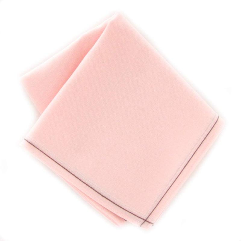 シーアイランドコットン（sea island cot） 48×48cm先染めハンカチ（メンズ）ピンク/フリー