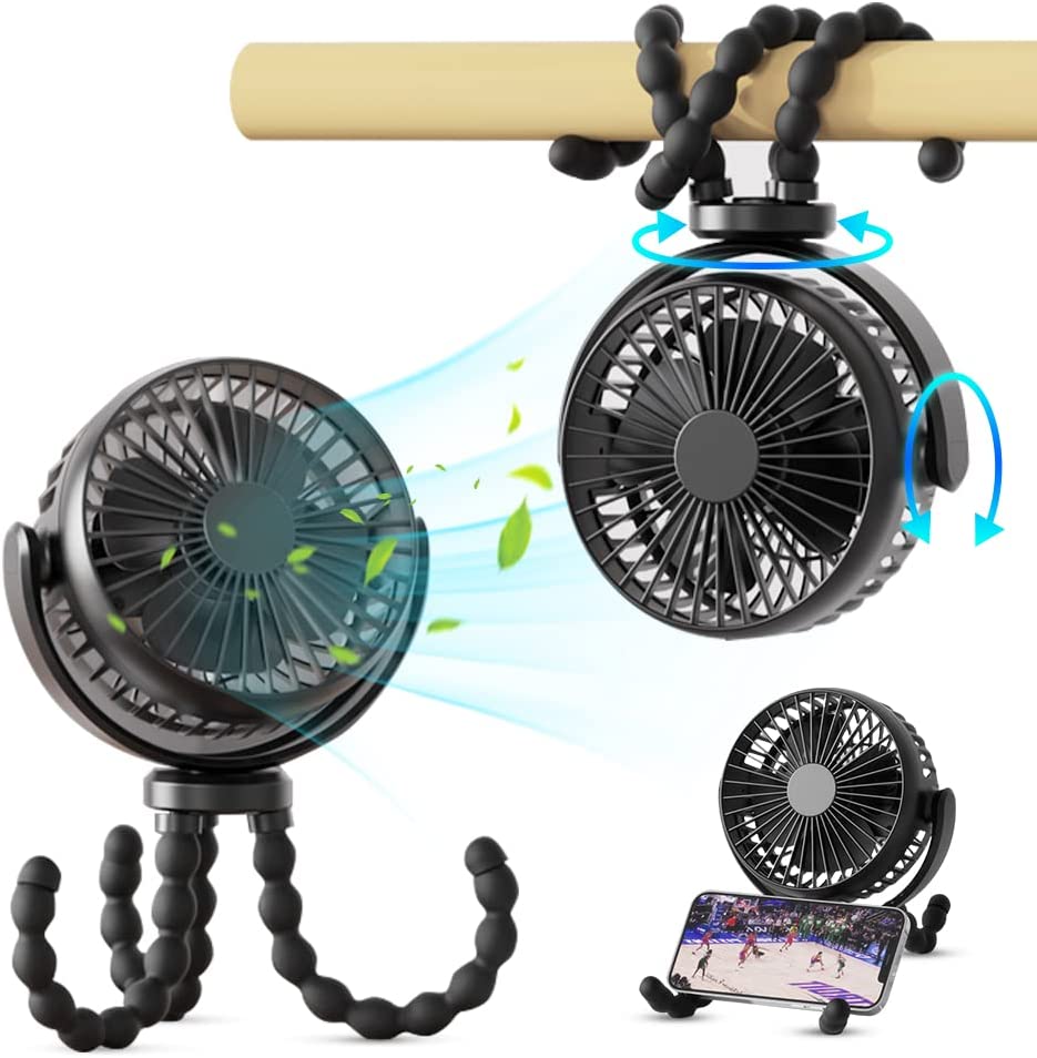 卓上扇風機 タコ扇風機 充電式 携帯扇風機 1台5役 卓上/吊り下げ/手持ち/巻き付け アウトドア 風量3段..