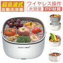 自動野菜洗浄機 超音波洗浄機 コンパクト 多機能 ポータブル ミニ ワイヤレス 超音波振動洗浄機 家庭用食品浄化器 果物 野菜 キッチン 野菜洗浄機 持ち運びが簡単 節水 省電力 省エネ 果物と野菜の消毒キッチン野菜洗浄機