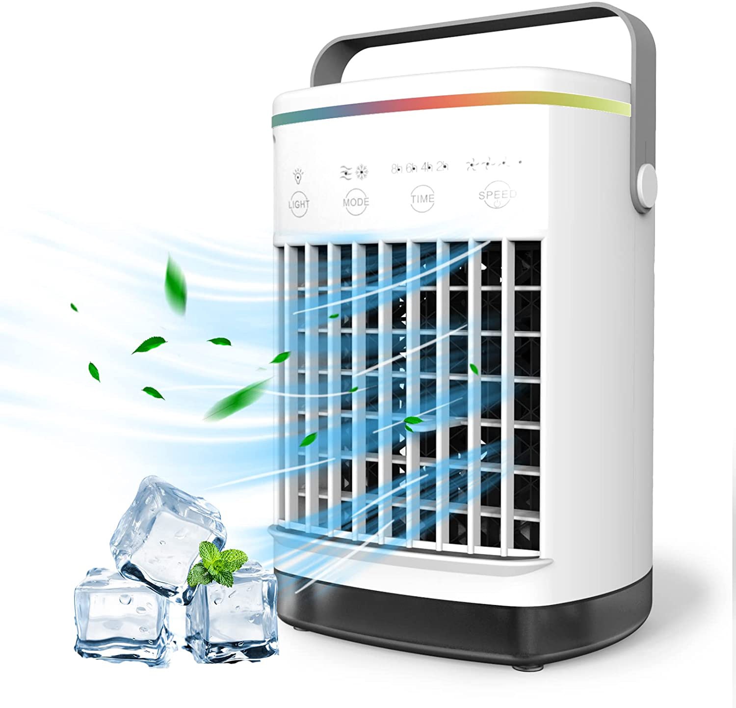 冷風機 サーキュレーター 冷風扇 4段階風力調節 タイマー機能 USB充電式 冷風扇風機 ミニクーラー 卓上冷風機