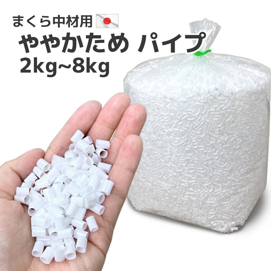 日本製 ビニール パイプ 白 やや硬め 2kg入り セット販売 1袋 2袋 送料無料中身 中材 補充用 枕 ややかため 硬い 硬め 調整 詰め替え 手芸 枕用 枕 ストロー DIY 業務用 大容量 大量 お徳用 ハンドメイド まくら ぬいぐるみ クッション パイプ枕