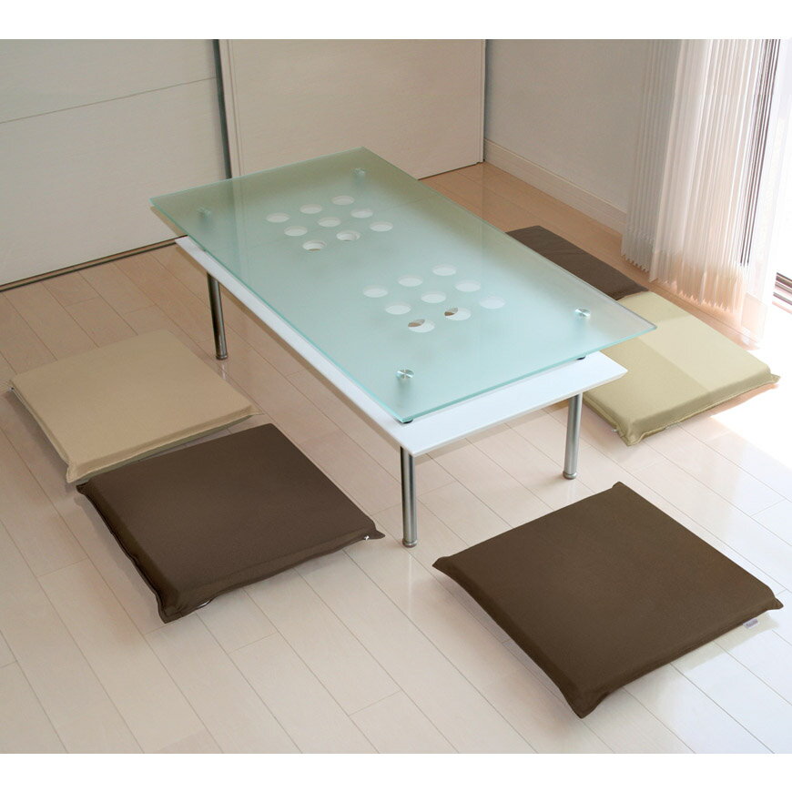 Rakuten - 固形チップウレタン入り 5cm厚 フレキシブル 40×40×5cm カバーリング式国産 45×45cm 洗える シートクッション かため ウレタンクッション リバーシブル マルチカラー ソファクッション 伸縮素材 ストレッチ オックス 無地 シンプル flexible シート 日本製
