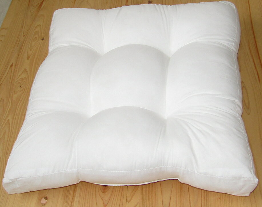 日本製 座布団 ヌード 中材 50x54x6cm マチ付き 55×59cmカバー用 発送日当日わた入れ仕上げ 中身 クッ..