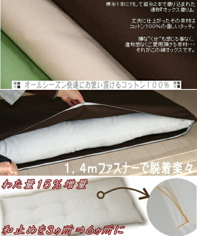 長座布団カバーリング式“オックス”70x145cm“テイジン”ポリエステルわたを15%増量中!発送当日わた入れ加工♪【ごろ寝マット/長ざぶとん/ながざぶとん/ナガザブトン/ゴロ寝マット/お昼寝マット/ロングクッション/父の日/母の日/敬老の日】