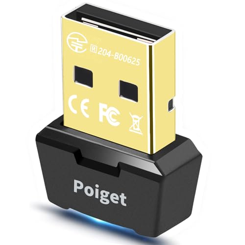 【業界トップクラスBluetooth5.3技術 ドライバー不要】Poiget Bluetooth レシーバー Bluetoothアダプタ 5.3 Bluetooth USB 超低遅延 小型 簡単な操作 最大通信距離20-30m ブルートゥース アダプタ EDR/LE対応(省電力 aptX対応 Win7/8.1/10/11対応 ブルートゥース アダプタ Ma