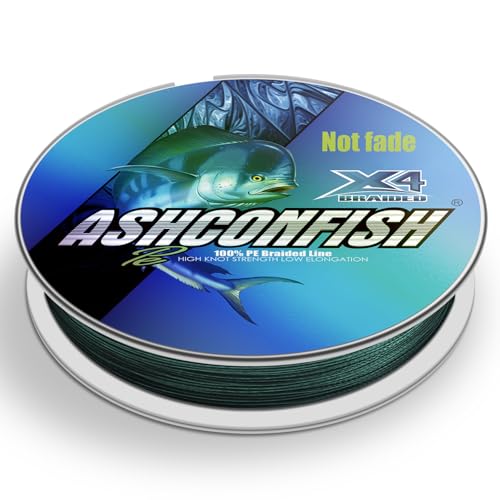 Ashconfish PEライン 色落ちない 釣り糸 100M ダックグリーン（0.4号 0.6号 0.8号 1号 1.2号 1.5号 2号..