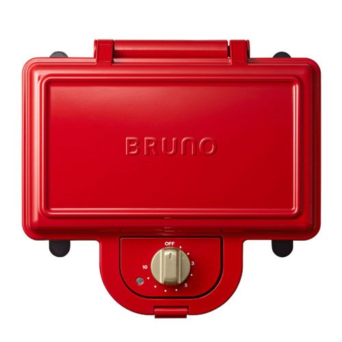 ブルーノ BRUNO ホットサンドメーカー 耳まで焼ける 電気 ダブル レッド BOE044-RD