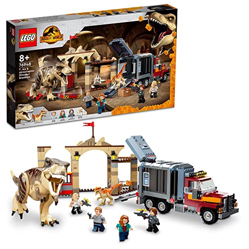 レゴ ジュラシック・ワールド（売れ筋ランキング） レゴ(LEGO) ジュラシック・ワールド T-レックスとアトロキラプトルの大脱走 76948 おもちゃ ブロック プレゼント 恐竜 きょうりゅう トラック 男の子 女の子 8歳以上