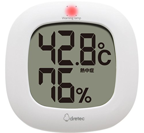 dretec(ドリテック) デジタル温湿度計 温度計 湿度計 デジタル コンパクト シンプル おしゃれ インテリア 大画面 卓上 壁掛け リビング 室内 赤ちゃん O-295WT(ホワイト)