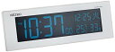セイコークロック 置き時計 02:白パール 本体サイズ:7.3×22.2×4.5cm 目覚まし時計 電波 デジタル 交流式 カラー液晶 DL305W