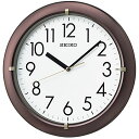 セイコークロック 掛け時計 アナログ 茶 メタリック KX621B