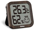dretec(ドリテック) 温湿度計 デジタル 温度計 湿度計 大画面 コンパクト O-271DW(ダークウッド)