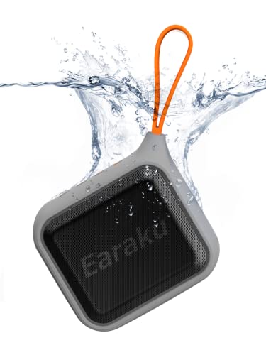 【Earaku Resenin Bluetoothスピーカー】 防水スピーカー ワイヤレススピーカー 12w 小型 IPX7防水 Bluetooth 5.3 Type-C充電 風呂 TWS 二台接続 約20時間再生可能 モバイルスピーカー コンパクト 軽量 幅広い交換性 Android/IOS/PC/TV/TFカード グレー