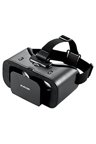 エレコム VRゴーグル 360度 目幅調整 ピント調整 メガネ対応 非球面光学レンズ採用 【4.7~7.0インチ以内の スマホ/iPhone 対応】 ブラック VRG-X03BK