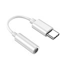 Type-c イヤホン 変換 タイプ イヤホンアダプタ 3.5mm usb-cオーディジャック 電話/音量調節/音楽 MacBookAir/Pro/iPad Pro/AndroidなどイヤホンジャックがないのType-Cポートのデバイスに対応に適用 (ホワイト)